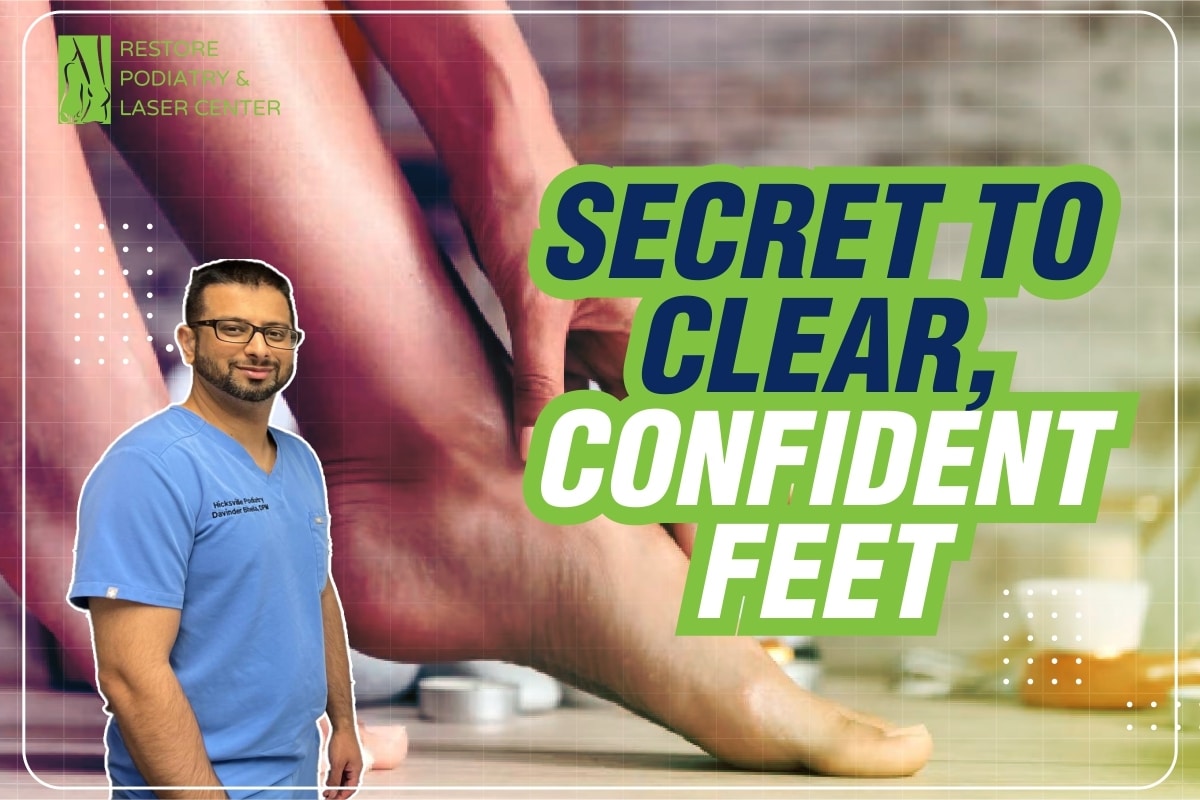 Secret to clear, confident feet, fungus free toenail