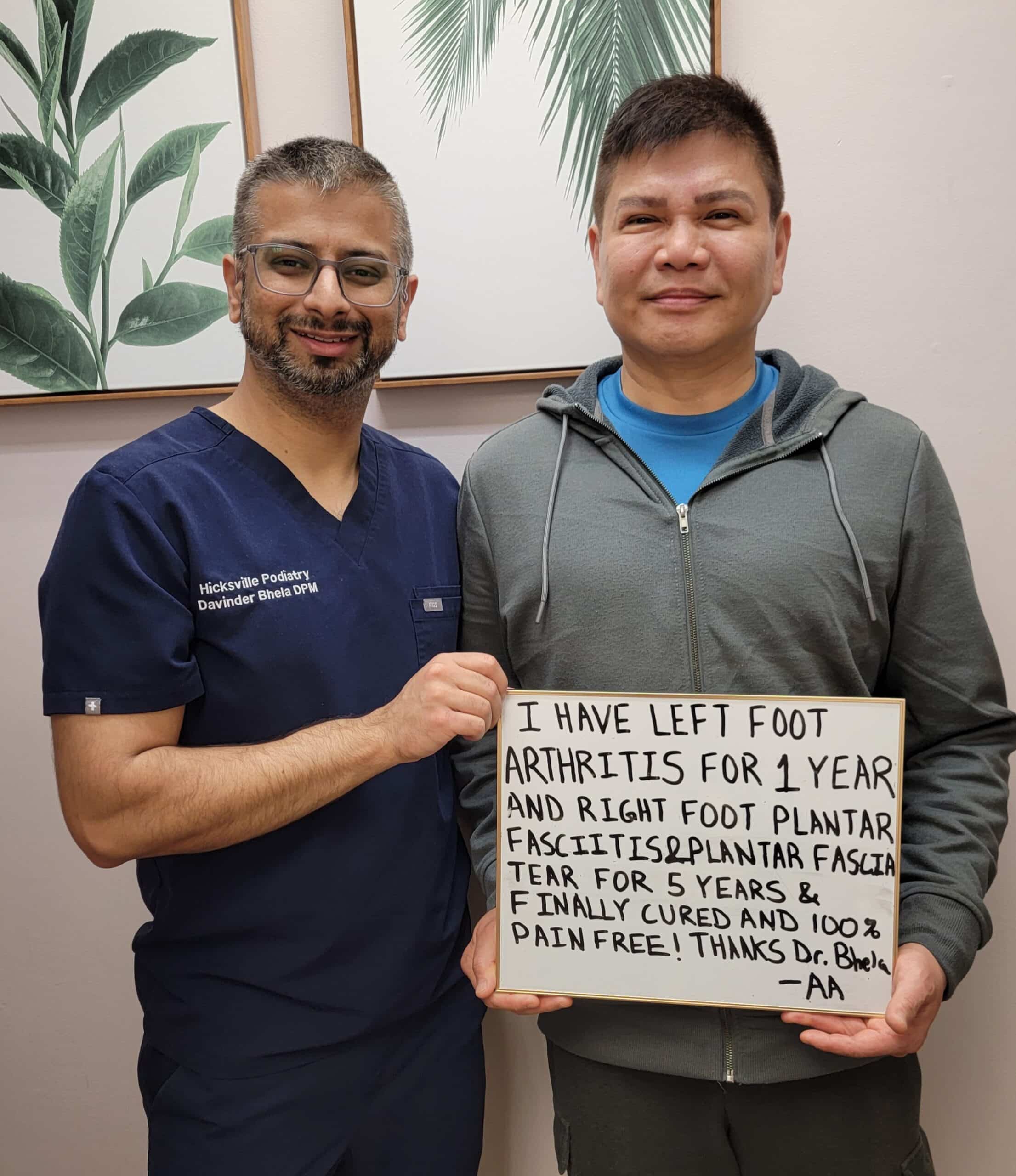 Foot Arthritis - Plantar Fasciitis - Happy Patient